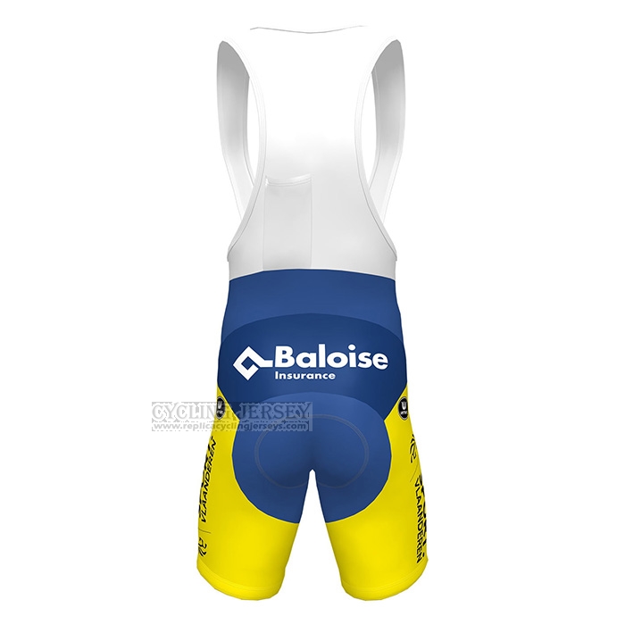 2022 Cycling Jersey Sport Vlaanderen-Baloise Blue Yellow Short Sleeve and Bib Short